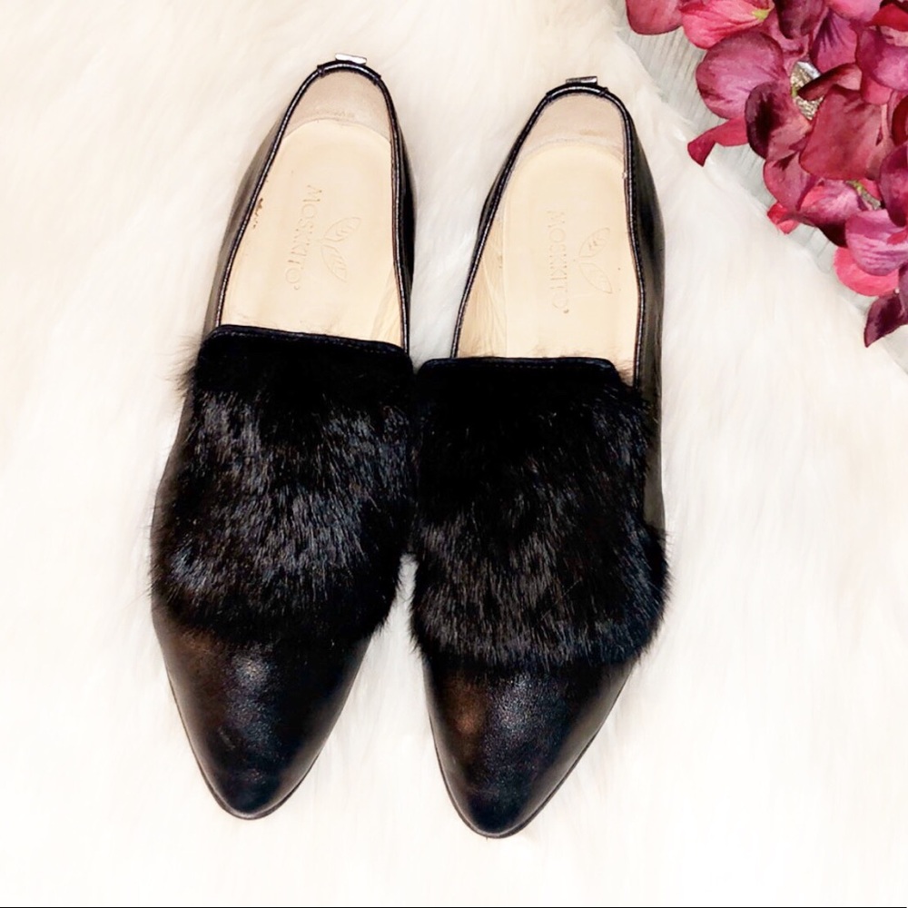 MOSKKITO Leather Fur Top Portuguese Heels